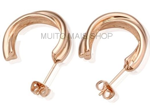 Brinco Meia Argola Dourado